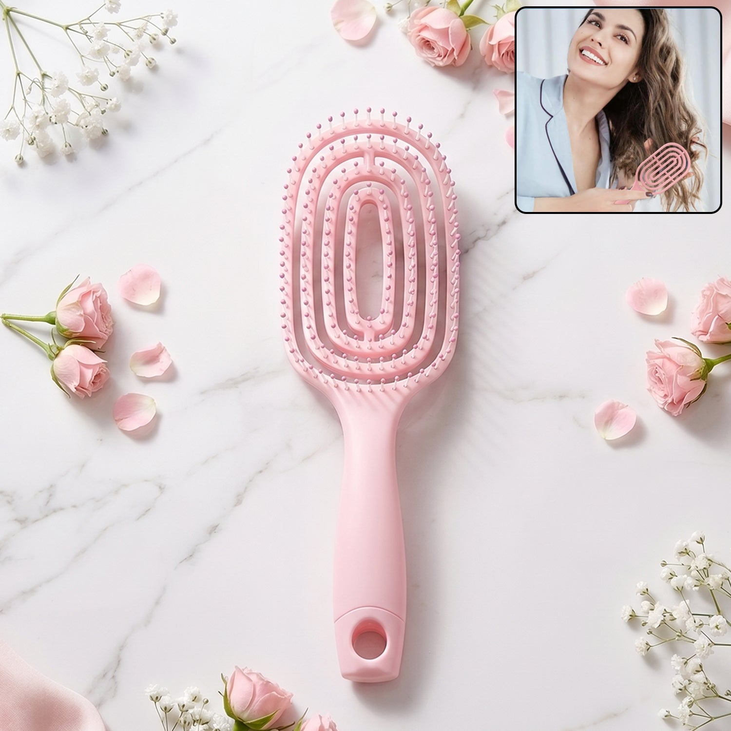 Curved Vented Styling Hair Brush - Image 2